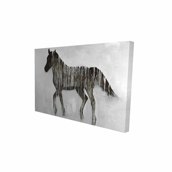 Fondo 20 x 30 in. Gambading Abstract Horse-Print on Canvas FO2791238